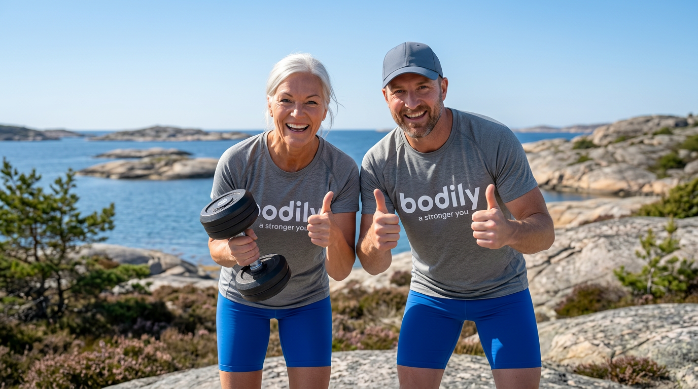 Bodilys program VIKTER 2 kan du köra singel eller DUO, hemma eller utomhus så länge du får det gjort.  