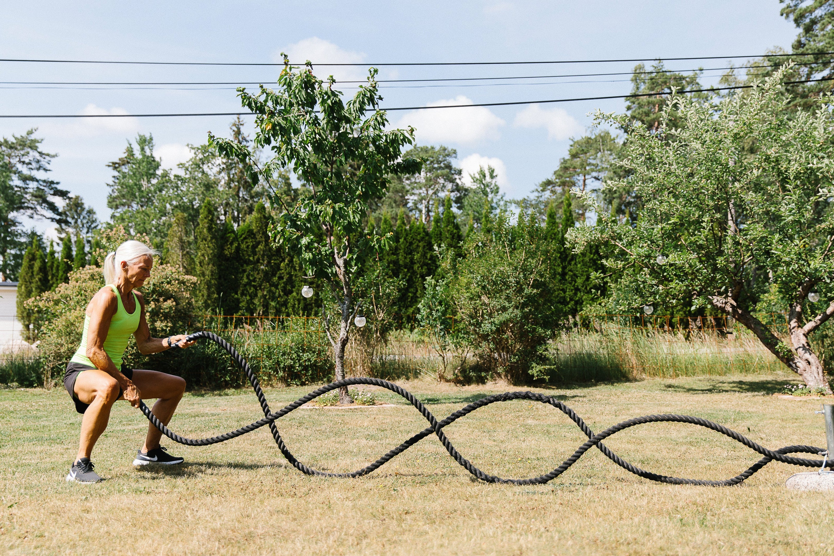 Repslag med battle rope