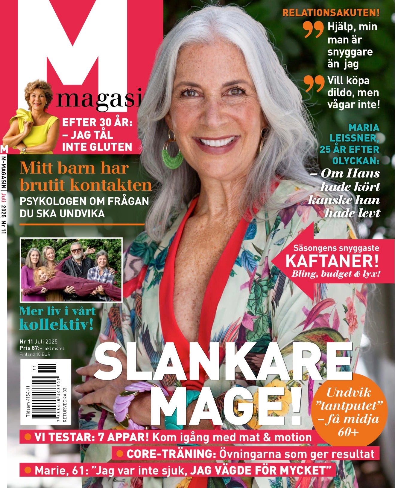 Omslag M-Magasin nr 11, juli 2025 med Bodilys grundare Karin Franzén Bohman