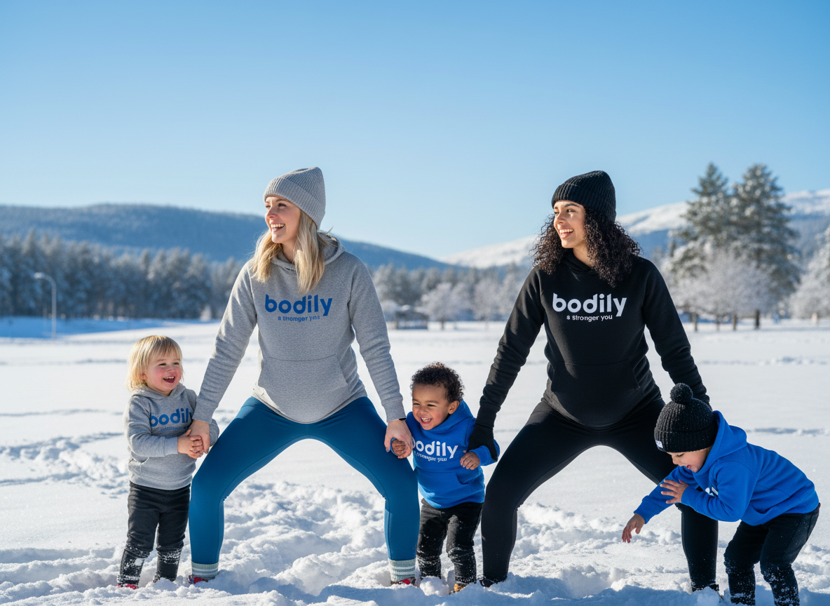 Träning för graviditet, nybliven mamma och småbarnsliv – trygg och anpassad träning med Bodily, utomhus eller inomhus