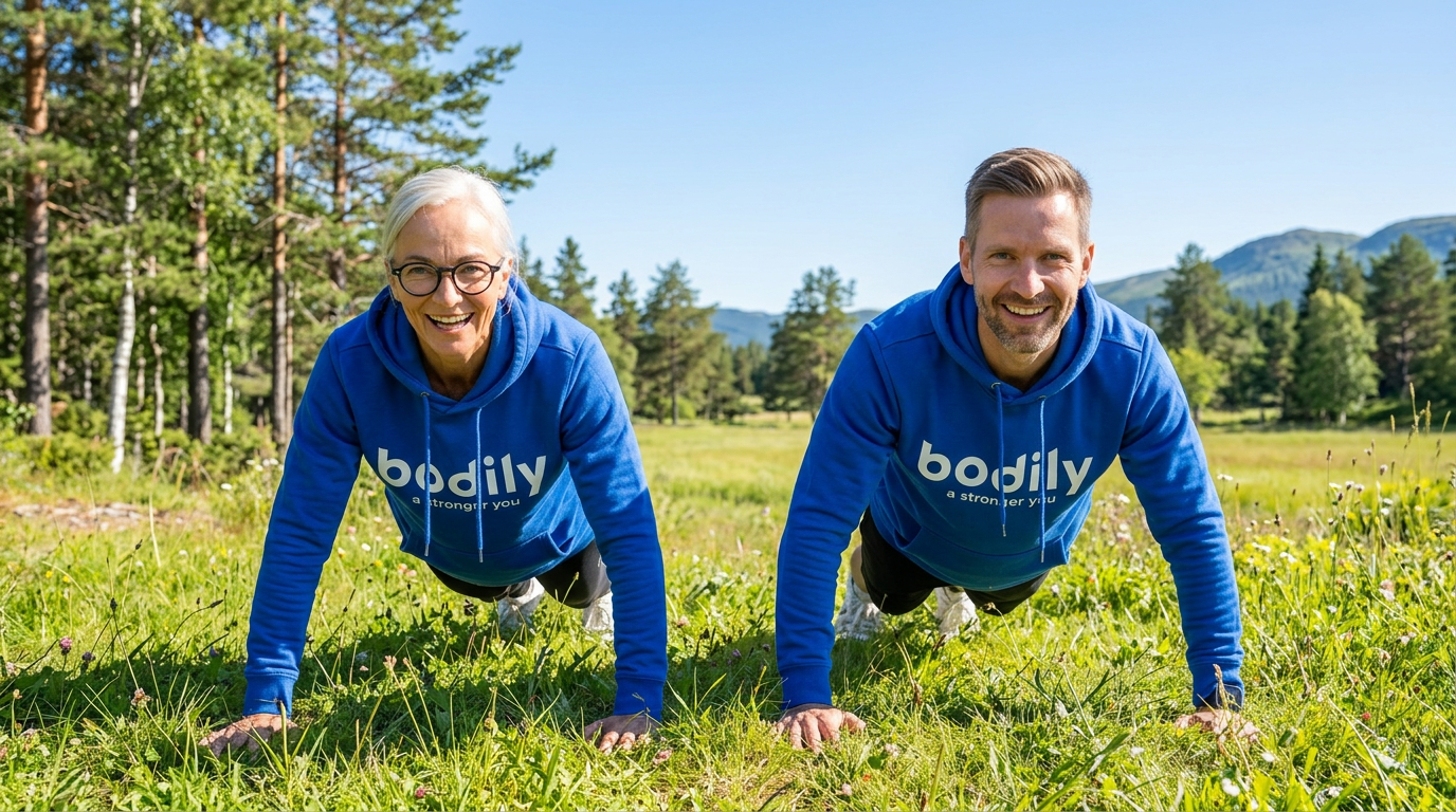 Bodilys program funkar lika bra ensam eller tillsammans, utomhus eller hemma. 