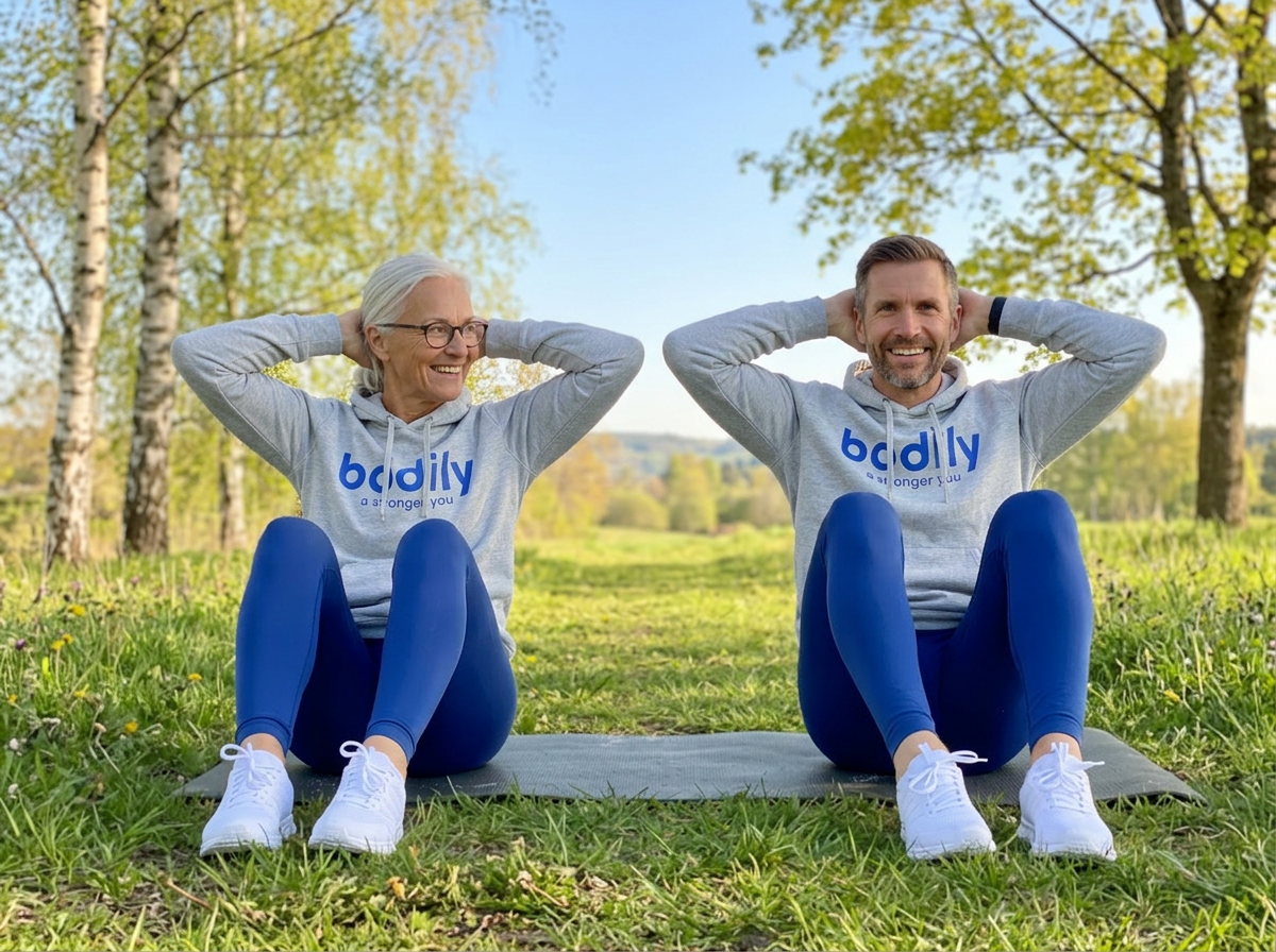 Med Bodily kost- och träningsprogram online får de en starkare vardag, med träning hemma, utomhus eller på gym. 