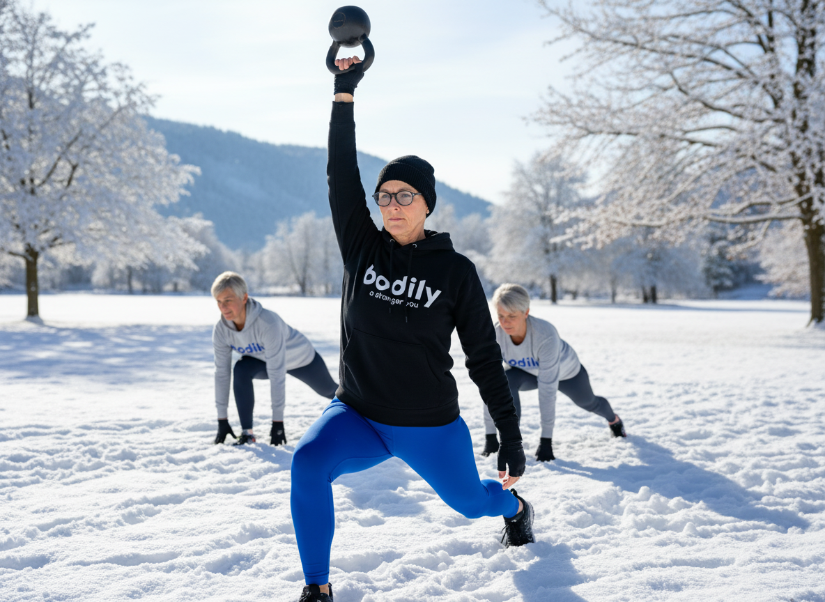 Bodily kost- och träningsprogram KETTLEBELL 2 kan man träna inne eller ute. 
