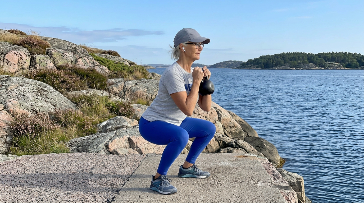 Bodily kost- och träningsprogram KETTLEBELL behöver man två kettlebell, en lättare och en tyngre.