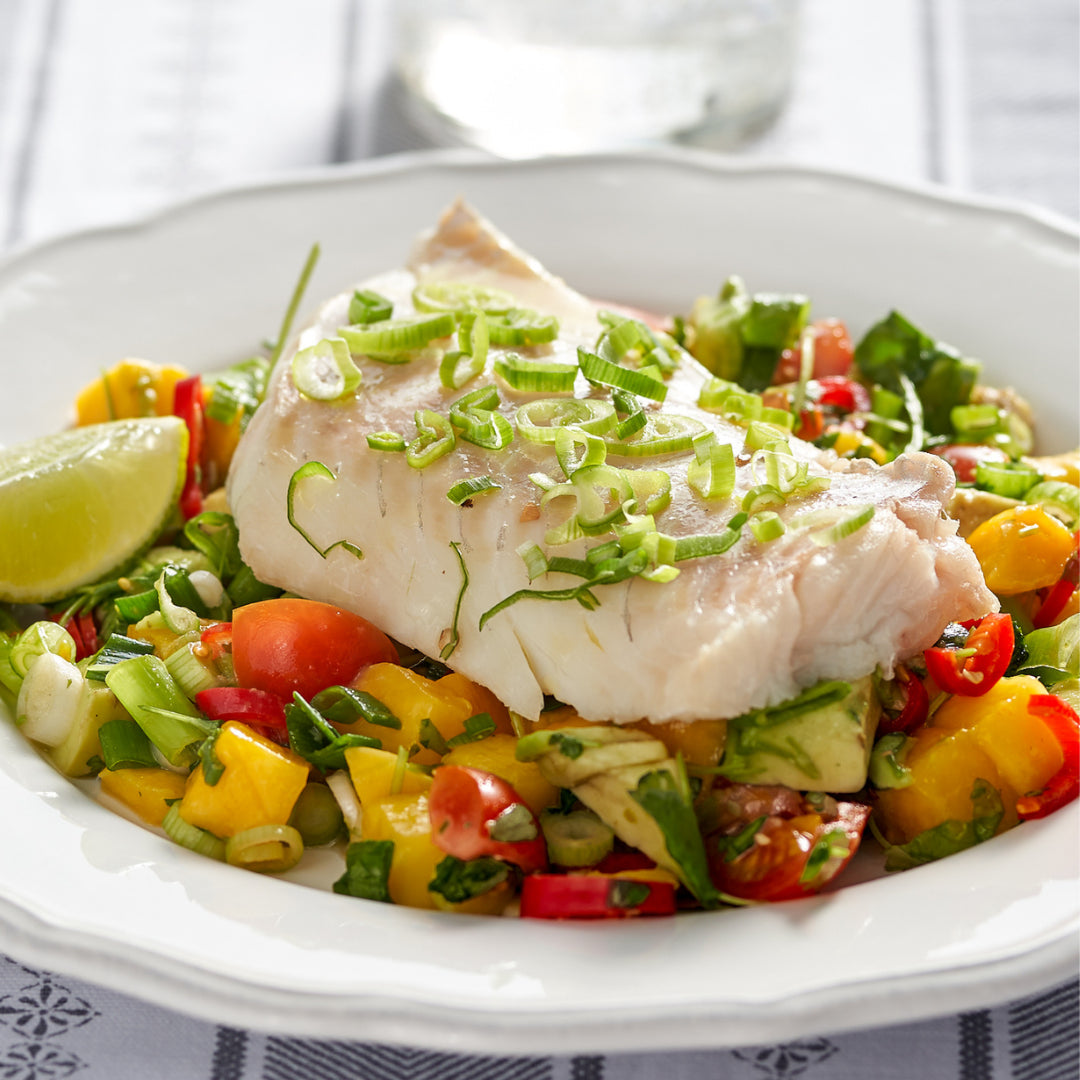 Torsk med färska grönsaker – recept från Bodily Kost-programmet.