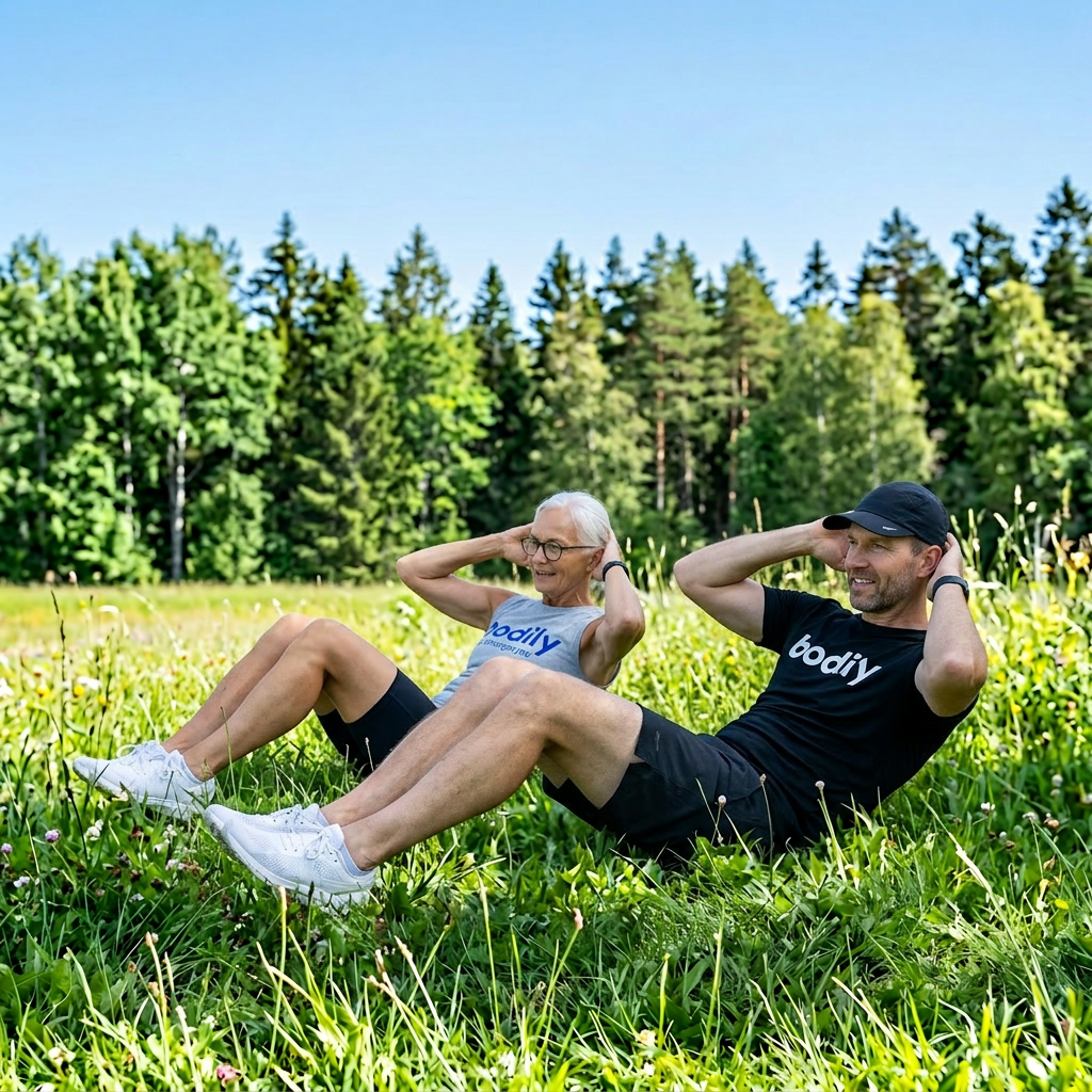 Med Bodily kost- och träningsprogram online får de en starkare vardag, med träning hemma, utomhus eller på gym. 