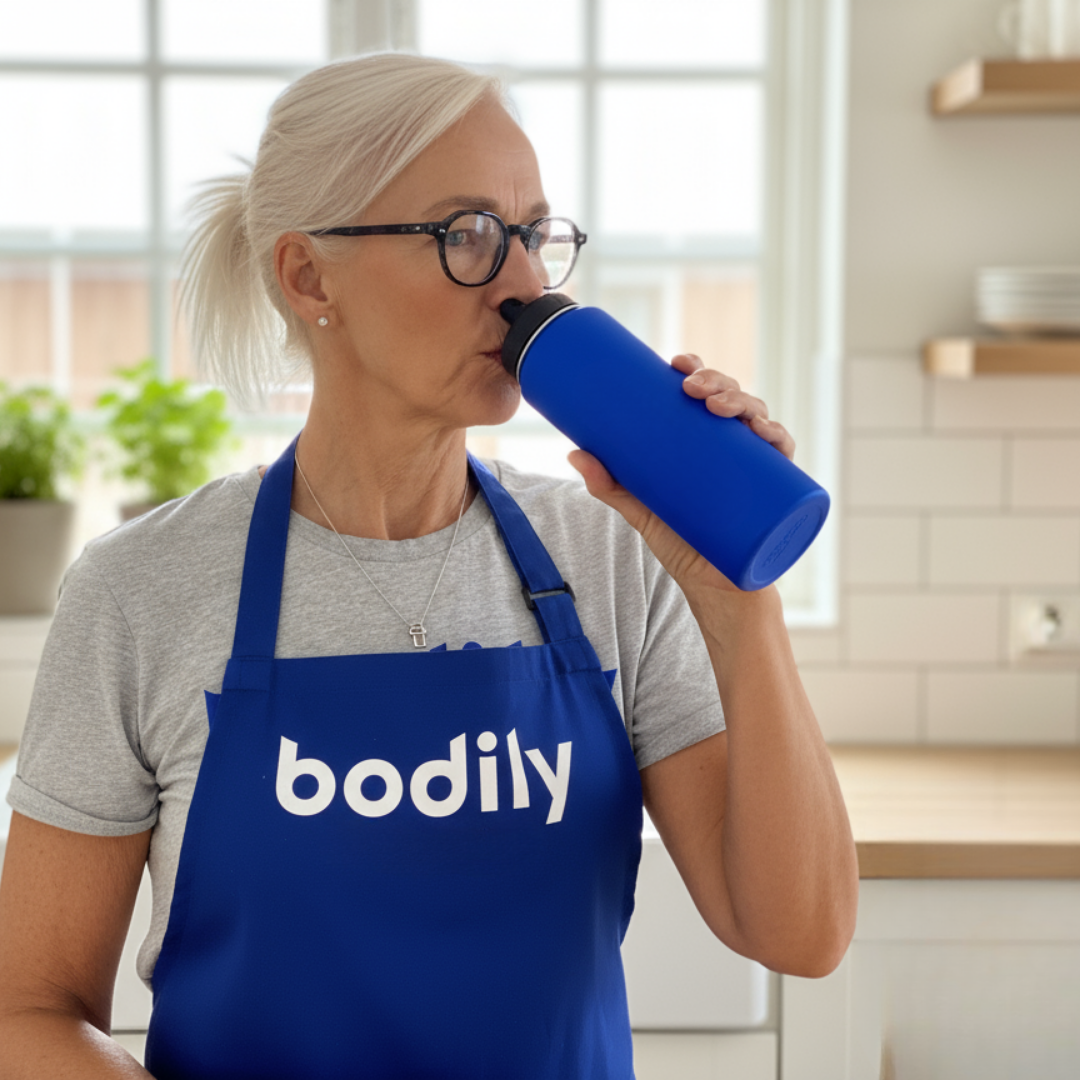 Bodilys kostplan rekommenderardeltagarna att dricka proteinshake.