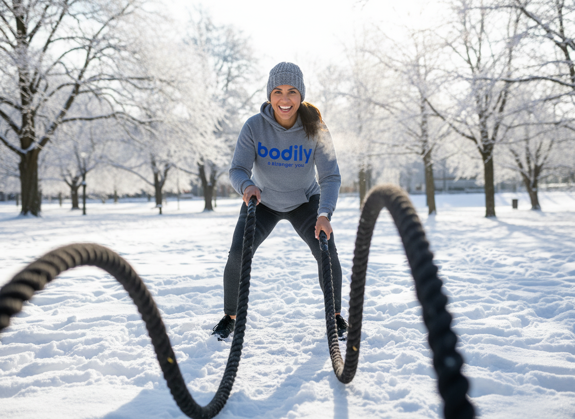 Bodilys kost- och träningsprogram KROPP har valfri träning med battle rope. Instruktionsvideor i bodilyappen. 