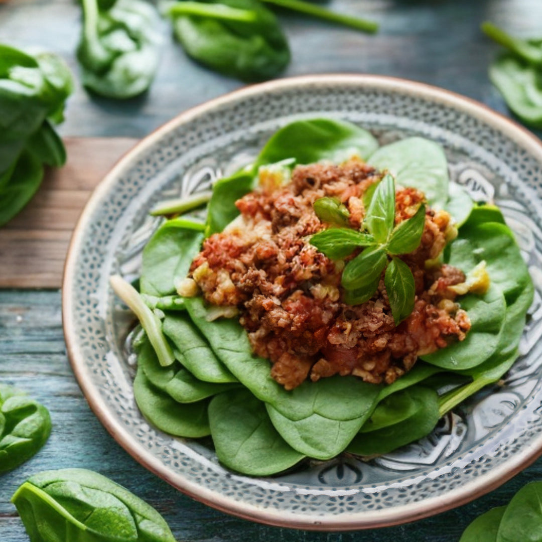 Hälsosam måltid med spenat och tacofärs– recept från Bodily LÖPNING.