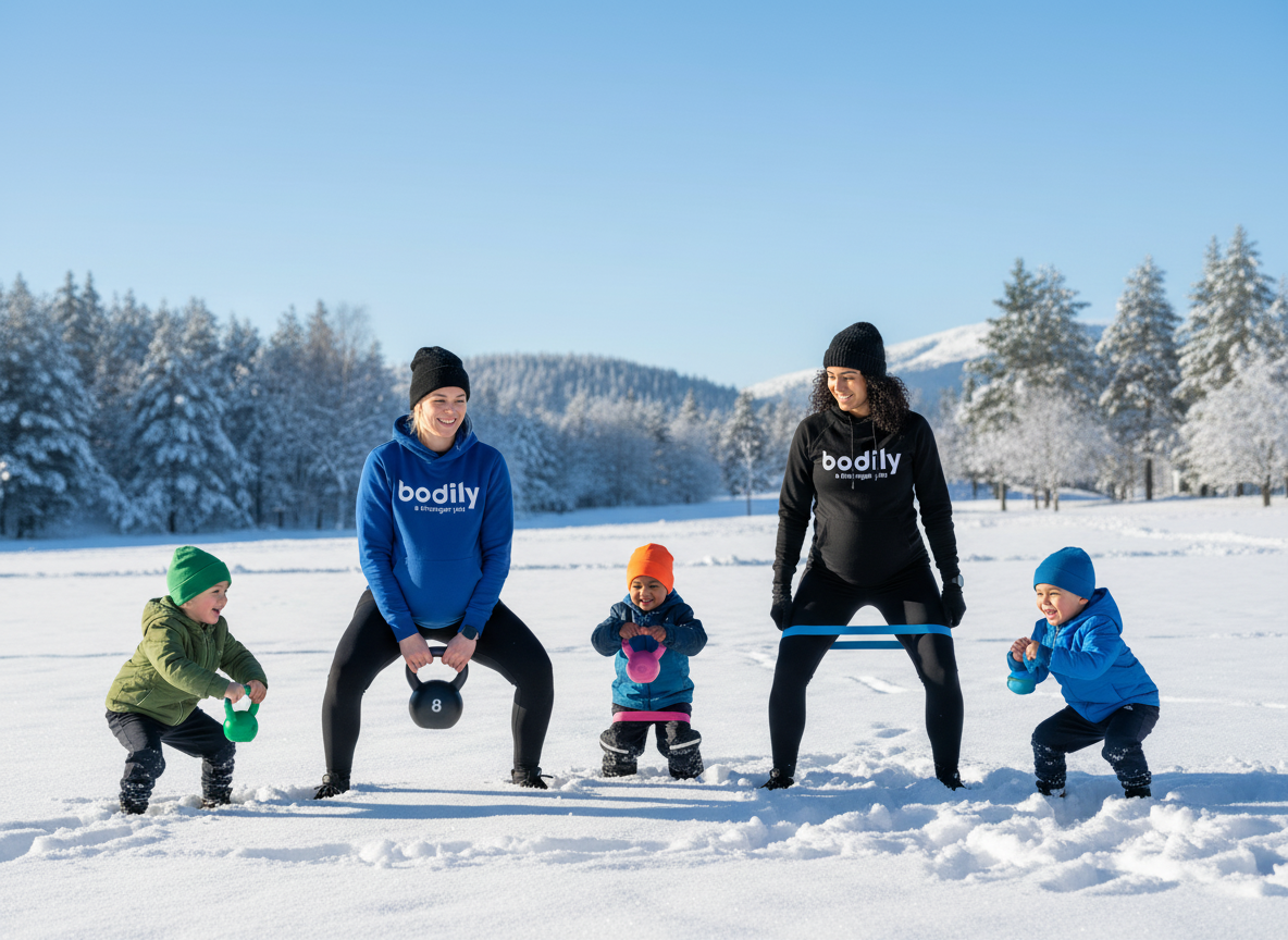 Effektiv träning tillsammans med barn – utomhus, inomhus, kettlebell, promenader och lekparksstyrka
