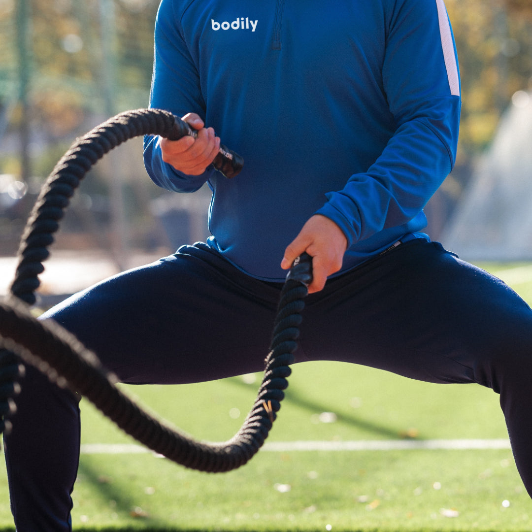 HIIT-träning med battle ropes som ingår i Bodily programmen
