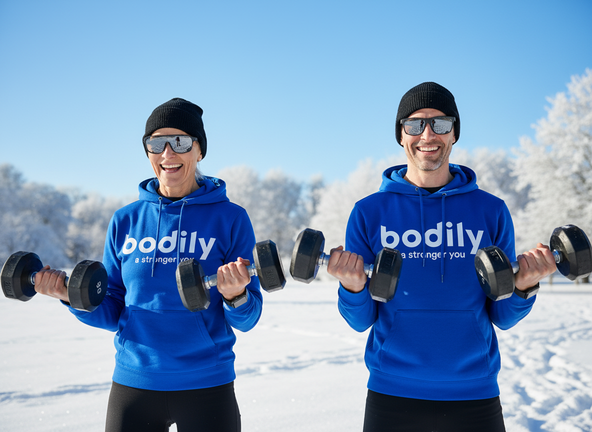 Bodily VIKTER 2 är styrkeprogrammet där du kan träna med vikter utomhus, hemma eller på gym.  