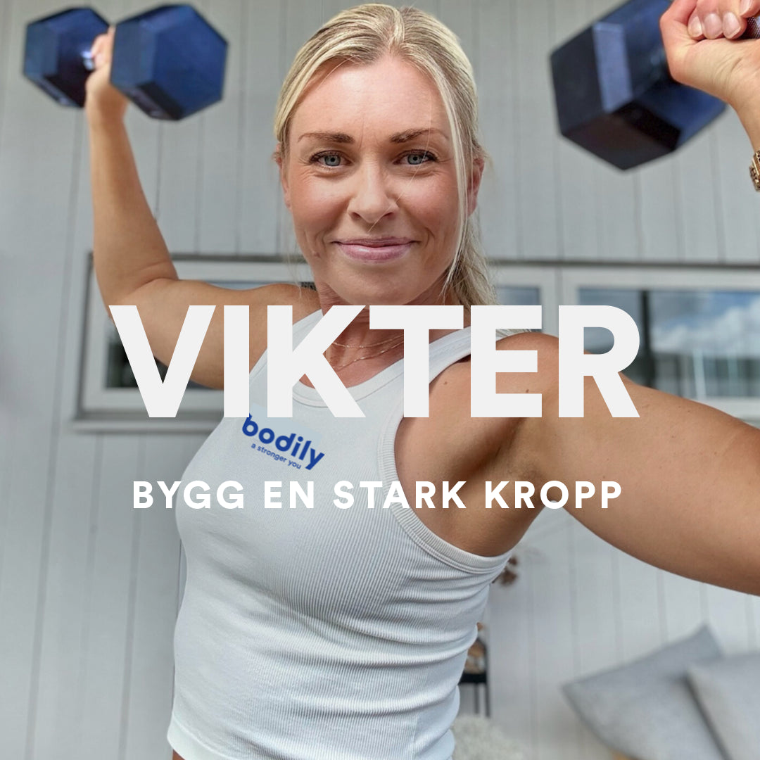 Deltagare i Bodily VIKTER lyfter hantlar – styrketräning för en starkare kropp.