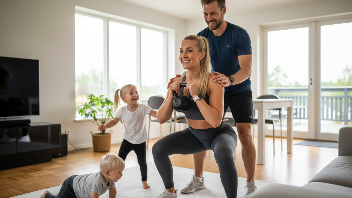 Partner som stöttar under graviditeten genom att skapa utrymme för rörelse och återhämtning