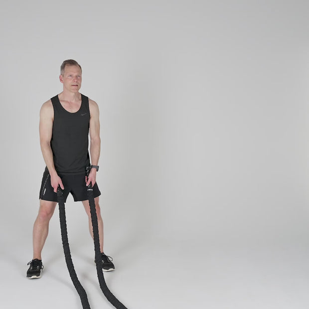 Corde ondulatoire fitness musculation - 9 m x 38 mm PowerShot